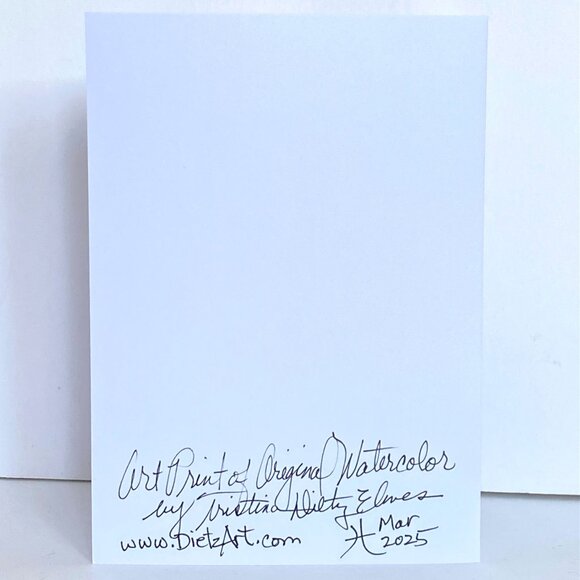 Blue Flowers Butterfly Art Print 5x7in Blank Greeting Card Envelope All Occasion - Picture 3 of 4